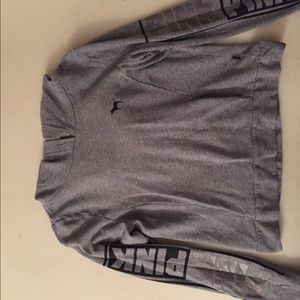 Gray pink hoodie